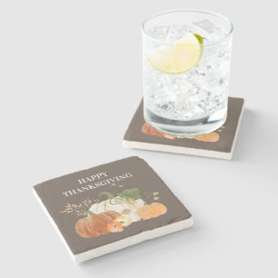 Dessous-de-verre En Pierre Orange White Citrouille Gold Parties scintillant T