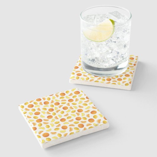 Dessous-de-verre En Pierre Oranges et citrons (Côté)
