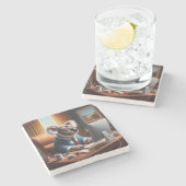 Dessous-de-verre En Pierre Ordinateur Koala (Côté)