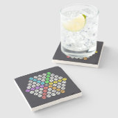 Dessous-de-verre En Pierre Oreiller Hexagonal Number Sequence (Côté)