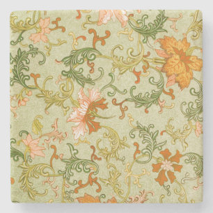Dessous-de-verre En Pierre Ornement Chinois Vintage Fleurs Jones