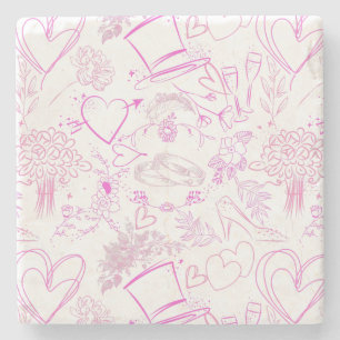 Dessous-de-verre En Pierre ornements mariages motif 02