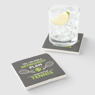 Dessous-de-verre En Pierre Oui, j'ai un plan de retraite Tennis