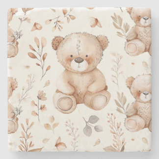 Dessous-de-verre En Pierre Ours Bébé Beige Cute