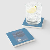 Dessous-de-verre En Pierre Ours dans le clair de lune - bâti Adams, (Côté)