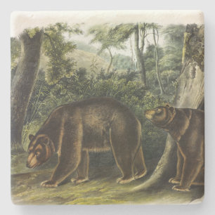 Dessous-de-verre En Pierre Ours de cannelle des Quadrupeds d'Audubon