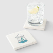 Dessous-de-verre En Pierre OVNI Alien (Côté)