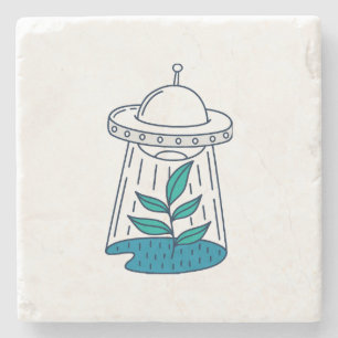 Dessous-de-verre En Pierre OVNI Alien