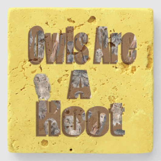 Dessous-de-verre En Pierre Owls Are A Hoot (Devant)