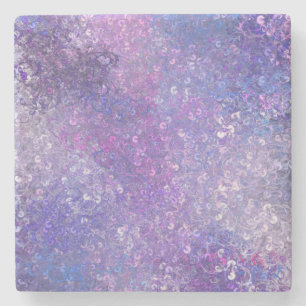Dessous-de-verre En Pierre Paillettes rose et violet Bling