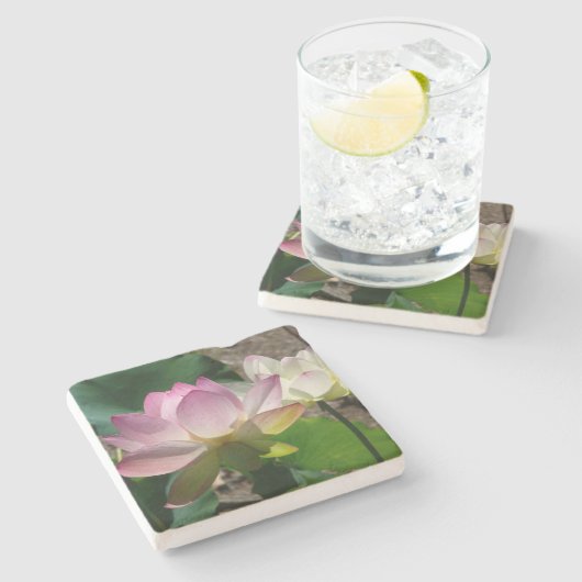 Dessous-de-verre En Pierre Pair de Lotus (Côté)