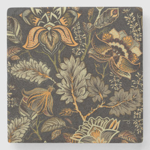 Dessous-de-verre En Pierre Paisley floral indien, motif sans couture ethnique