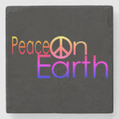 Dessous-de-verre En Pierre Paix sur Terre #2 (Devant)