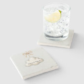 Dessous-de-verre En Pierre Pale Blue Cloud Nine (Côté)