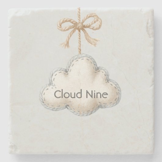 Dessous-de-verre En Pierre Pale Blue Cloud Nine (Devant)