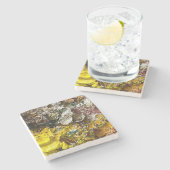 Dessous-de-verre En Pierre Palette de l'artiste #1 (Côté)