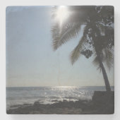 Dessous-de-verre En Pierre Palmier Océan lumineux (Devant)