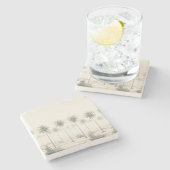 Dessous-de-verre En Pierre Palmiers à Miami (Côté)