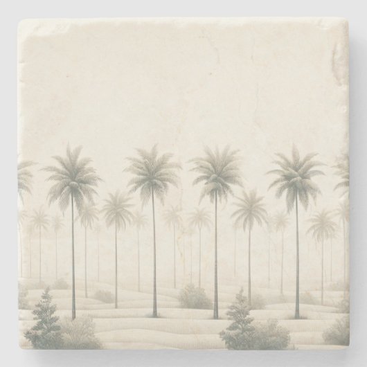 Dessous-de-verre En Pierre Palmiers à Miami (Devant)