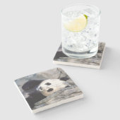 Dessous-de-verre En Pierre Panda (Côté)