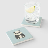 Dessous-de-verre En Pierre Panda (Côté)