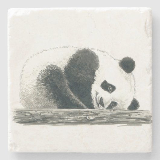 Dessous-de-verre En Pierre Panda (Devant)