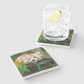 Dessous-de-verre En Pierre Panda roux (Côté)