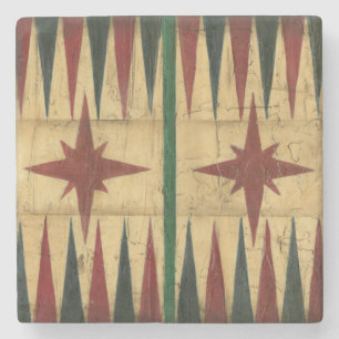 Dessous-de-verre En Pierre Panneau antique de jeu de backgammon par le