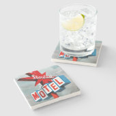 Dessous-de-verre En Pierre Panneau du Motel Stardust (Côté)