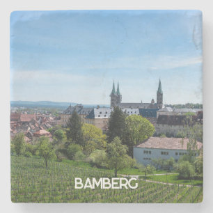 Dessous-de-verre En Pierre Panorama de la vieille ville historique de Bamberg