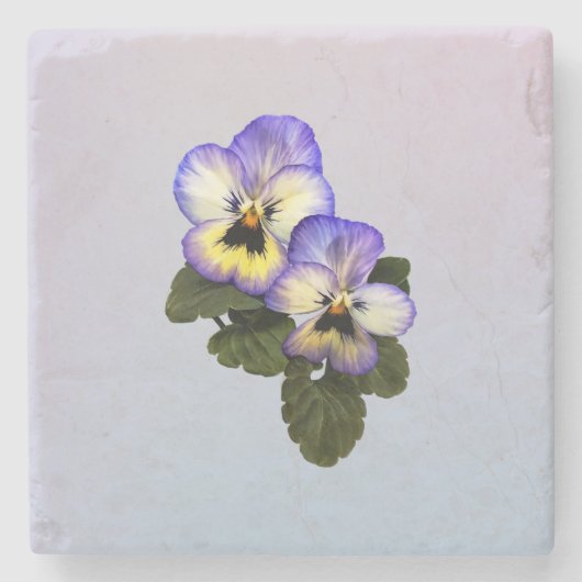 Dessous-de-verre En Pierre Pansy duo (Devant)