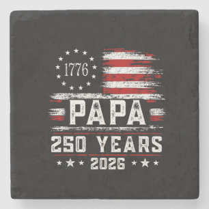 Dessous-de-verre En Pierre Papa américain drapeau 250 ans 4 juillet Gran