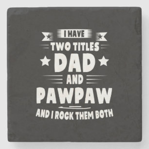 Dessous-de-verre En Pierre Papa Cadeau Papa Et Pawpaw Je Les Roche