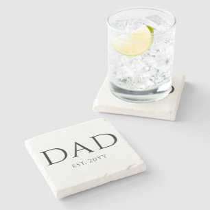Dessous-de-verre En Pierre Papa Est Moderne Nouveau papa Promu à papa