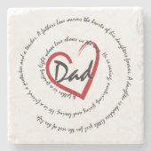 Dessous-de-verre En Pierre Papa - Fête des pères (Devant)