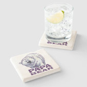 Dessous-de-verre En Pierre Papa Polar Bear (Côté)