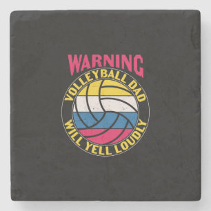 Dessous-de-verre En Pierre Papa volley criera fort