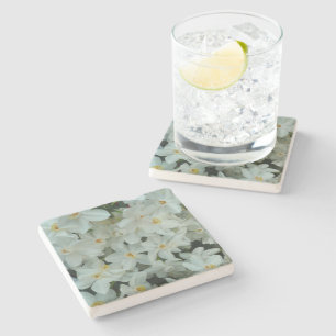 Dessous-de-verre En Pierre Paperwhite Narcissus Fleurs blanches délicates