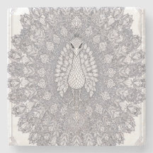 Papier Peint Paon Cristal | Ligne de Paon Géométri
