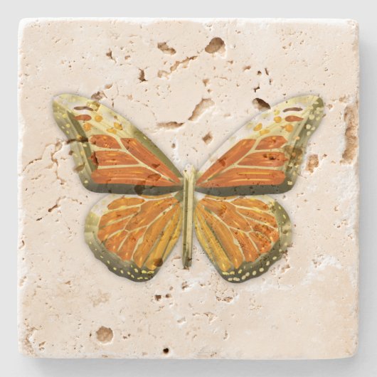 Dessous-de-verre En Pierre Papillon (Devant)