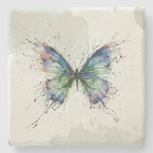Dessous-de-verre En Pierre Papillon (Devant)