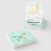 Dessous-de-verre En Pierre Papillon (Côté)