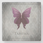 Dessous-de-verre En Pierre Papillon à bijoux Magenta (Devant)