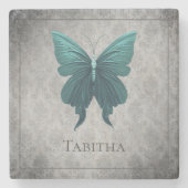 Dessous-de-verre En Pierre Papillon à bijoux turquoise (Devant)