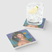 Dessous-de-verre En Pierre Papillon Fée (Côté)