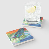 Dessous-de-verre En Pierre Papillon II (Côté)