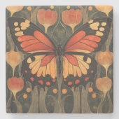 Dessous-de-verre En Pierre Papillon monarque (Devant)
