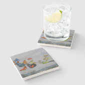 Dessous-de-verre En Pierre Papillons et papillons de la reine des fées (Côté)