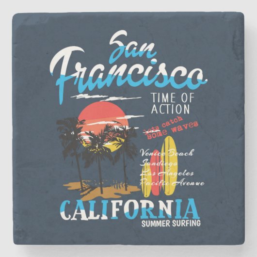 Dessous-de-verre En Pierre Paradis de Californie (Devant)