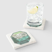 Dessous-de-verre En Pierre Parc national de North Cascades Goode Mountain Ret (Côté)